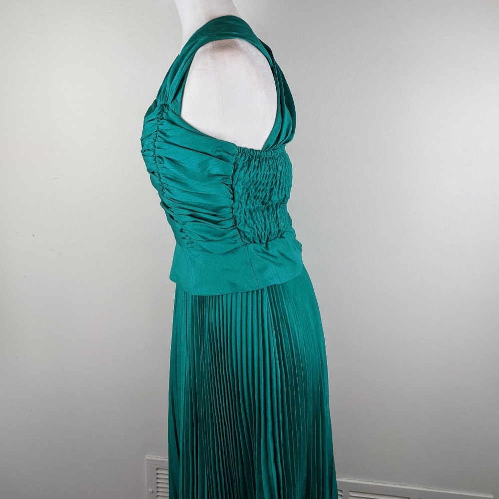 Vintage 80s Parigi Jewel Green Matching Skirt Set - Picture 5 of 12